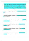 Drug Recognition Expert Matrix Complete Questions with correct detailed verified Answers Latest Update &lpar;Get It Correct&rpar;&excl;&excl;&excl;