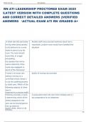 Exam &lpar;elaborations&rpar;  RN ATI LEADERSHIP  