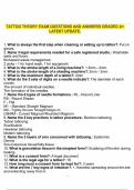 TATTOO THEORY EXAM QUESTIONS AND ANSWERS GRADED A&plus; LATEST UPDATE&period;