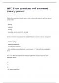 NEC Exam questions well answered already passed