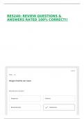 RES240&colon; REVIEW QUESTIONS & ANSWERS RATED 100&percnt; CORRECT&excl;&excl;