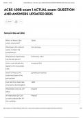 ACBS 400B exam 1 ACTUAL exam&colon; QUESTION AND ANSWERS UPDATED 2025