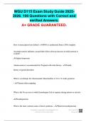 WGU D115 Exam Study Guide 2025 2026&period; 100 Questions with Correct and  verified Answers&period;   A&plus; GRADE GUARANTEED&period;