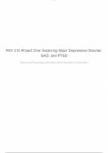 PSY 215 Project One&colon; Exploring Major Depressive Disorder&comma; GAD&comma; and PTSD