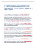 PROGRESSION CONSTRUCTION COORDINATOR II &ndash; III EXAM 2025 &vert;&vert; 2 DIFFERENT VERSIONS &vert;&vert; 200&plus; QUESTIONS AND CORRECT ANSWERS &vert;GRADED A&plus; &vert;&vert; LATEST UPDATE