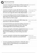 ATI PEDS NCLEX-style questions and rationales 2025 version&sol; Score 100&percnt;