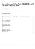 Dmv Vietnamese Written Test &num;1 QUESTION AND ANSWERS UPDATED 2025