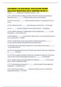 CALFORNIA C10 ELECTRICAL EVALUATION EXAMS 2025&sol;2026 QUESTIONS WITH ANSWERS RATED A&plus;