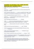 CALFORNIA C10 ELECTRICAL FINAL PAPER 2025&sol;2026 QUESTIONS WITH ANSWERS RATED A&plus;