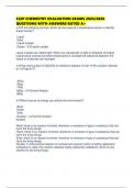 CLEP CHEMISTRY EVALUATION EXAMS 2025&sol;2026 QUESTIONS WITH ANSWERS RATED A&plus;