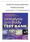 Test Bank for Urinalysis and Body Fluids 7th Edition by Strasinger &vert; Verified Chapter's 1 - 17 &vert; Complete Newest Version