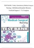 Test Bank For Timby's Introductory Medical-Surgical Nursing&comma; 13th Edition by Loretta A Donnelly-Moreno All Chapters &lpar;1-72&rpar;