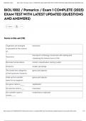 BIOL 1002 &sol; Pomarico &sol; Exam 1 COMPLETE &lpar;2025&rpar; EXAM TEST WITH LATEST UPDATED &lpar;QUESTIONS AND ANSWERS&rpar;