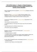 AGA CGFM&comma; Section 3 - Chapter 2&colon; Federal Budgetary Accounting Knowledge test Exam Toolkit Questions and Verified solution 2024&sol;2025