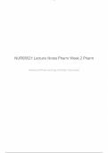 NURS6521 Lecturio Notes Pharm Week 2 Pharm With Complete Solutions 2025