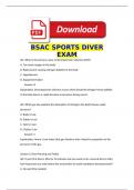 BSAC SPORTS DIVER THEORY QUESTIONS & VERIFIED  ANSWERS AND EXPLANATIONS WITH GUARANTEED PASS&excl;&excl;