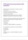 WI Property Insurance Exam with solutions