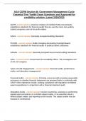 AGA CGFM Section III&colon; Government Management Cycle Essential Test Toolkit Exam Questions and Approved for credibility solution&semi; Latest 2024&sol;2025