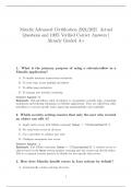 Mendix Advanced Certification 2024&sol;2025 Actual Questions and 100&percnt; Verified Correct Answers &vert; Already Graded A&plus;