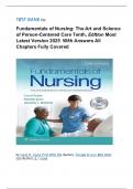 TEST BANK for Fundamentals of Nursing&colon; The Art and Science of Person-Centered Care Tenth&comma; Edition Most Latest Version 2025&sol;2026 Rated &lbrack;A&plus;&rsqb;  Questions & Answers Perfectly Verified  by Carol Taylor&comma; Pamela Lynn&comma; Jennifer L&period; Bartlett &lpar;North American Edition&rpar;