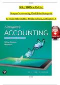 SOLUTION MANUAL Horngren's Accounting&comma; 13th Edition Managerial by Tracie Miller-Nobles&comma; Brenda Mattison&comma; All Chapter 1-9 DR ERIC