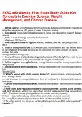 EXSC 480 Obesity Final Exam Study Guide&colon; Key Concepts in Exercise Science&comma; Weight Management&comma; and Chronic Disease