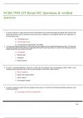 NURS 7950 ATI Renal MC Questions & verified Answers