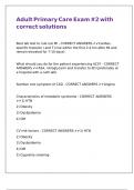 Adult Primary Care Exam -2 with correct solutions