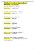 CINTAS FAS SSR certification Exam Questions And Answers&period;docx