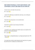 2025 NFHS FOOTBALL TEST QUESTIONS AND ANSWERS LATEST 2025-2026 EXAM UPDATE