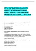 RTPM TEST QUESTIONS EXAM WITH CORRECT ACTUAL QUESTIONS AND CORRECTLY WELL DEFINED ANSWERS LATEST ALREADY GRADED A&plus; 2025 - 2026