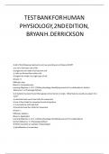 Human Physiology 2nd Edition by Bryan H&period; Derrickson &ndash; Test Bank with In-Depth Questions and Answers by System