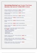 Gerontological Nursing&comma;Gelontology&comma; Gelontology Hesi Exam Bundle &vert;Questions And Answers Veirified 100&percnt; Correct