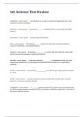 Vet Science Test Review Questions And Accurate Correct Answers Solutions Guaranteed&period;