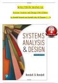 SOLUTION MANUAL by Kendall Kenneth and Kendall Julie&comma; All Chapters 1 - 16 Systems Analysis and Design 10th Edition SOLUTION M