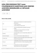 LEGL 2700 ROESSING TEST 1 exam COMPREHENSIVE QUESTIONS AND VERIFIED ANSWERS 2025&lpar;GRADED A&plus;&rpar; DETAILED ANSWERS&excl;&excl;