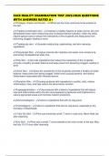FACE REALITY EXAMINATION TEST 2025&sol;2026 QUESTIONS WITH ANSWERS RATED A&plus;