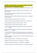 FLORIDA WASTEWATER EVALUATION EXAMS 2025&sol;2026 QUESTIONS WITH ANSWERS RATED A&plus;