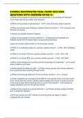 FLORIDA WASTEWATER FINAL PAPER 2025&sol;2026 QUESTIONS WITH ANSWERS RATED A&plus;
