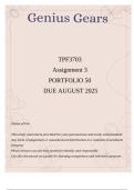 TPF3703 Assignment 3 &lpar;Exceptional Answers&rpar; PORTFOLIO 50 DUE AUGUST 2025