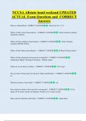 NCCSA Allstate band weekend UPDATED  ACTUAL Exam Questions and  CORRECT   Answers