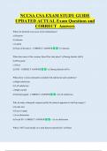 NCCSA  Bundled Exam Questions WITH  CORRECT Answers