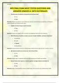 HPR FINAL EXAM MOST TESTED QUESTIONS AND ANSWERS GRADED A&plus; WITH RATIONALES