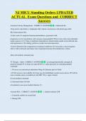 NJ MICU Standing Orders UPDATED  ACTUAL  Exam Questions and  CORRECT   Answers 