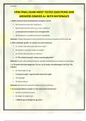HPW FINAL EXAM MOST TESTED QUESTIONS AND ANSWERS GRADED A&plus; WITH RATIONALES