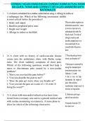 CARDIAC NCLEX EXAM &sol;NCLEX CARDIAC EXAM ACTUAL EXAM  300 QUES- TIONS AND CORRECT DETAILED ANSWERS WITH  RATIONALES 