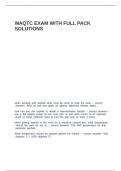 WAQTC EXAM WITH FULL PACK SOLUTIONS