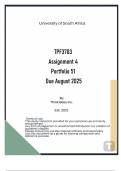 TPF3703 Assignment 4 &lpar;Detailed Answers&rpar; Portfolio 51 Due August 2025