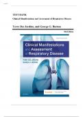 Test Bank for Clinical Manifestations and Assessment of Respiratory Disease 8th Edition by Des Jardins