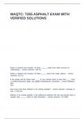 WAQTC T355 Asphalt exam with verified solutions